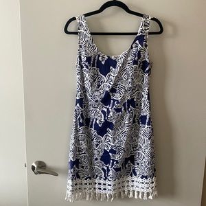 Lilly Pulitzer blue & white zebra
